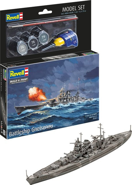 Revell Battleship Gneisenau, Modellset, 1:1200, ab 12 Jahren - Bild 1