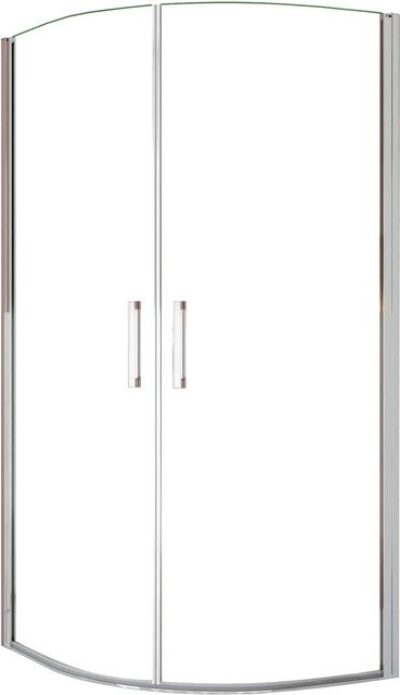 AICA Runddusche Viertelkreis Duschkabine mit Drehtür aus 6mm ESG Sicherheitsglas in Transparent, B/T/H: 90 x 90 x 195 cm - Bild 1