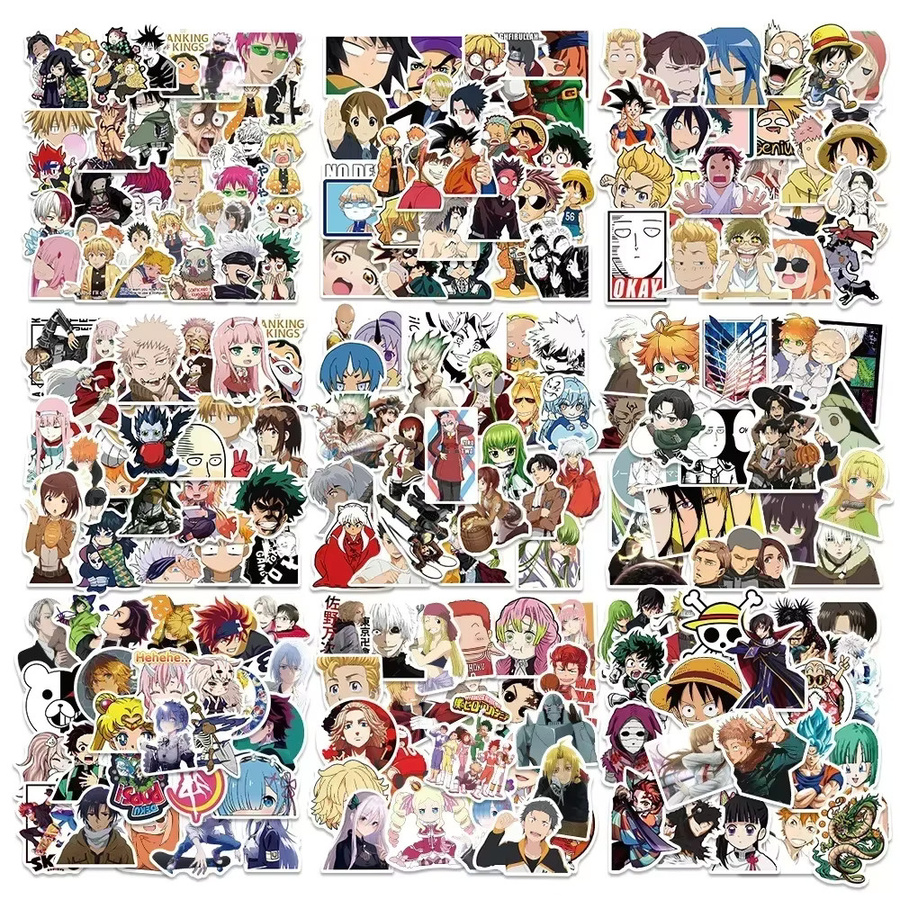 Bandai Anime-Aufkleber, Bunt, 300-teiliges Set - Bild 2