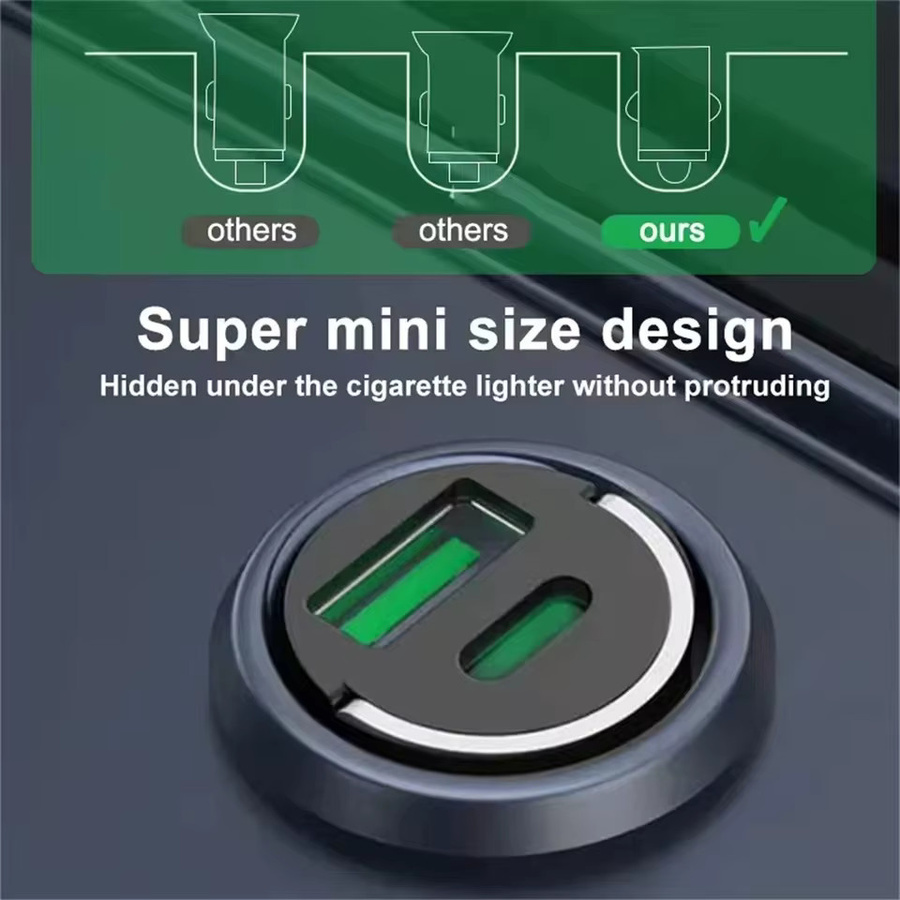 Mini-Autoladegerät mit QC3.0 und PD-Schnellladung sowie Typ-C-Anschluss für iPhone, Xiaomi, Samsung und Huawei - Bild 4