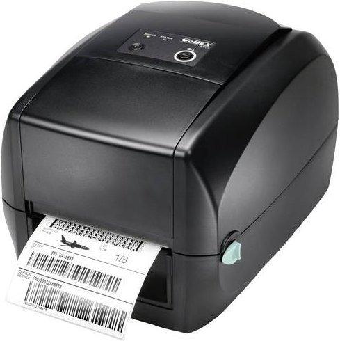 Godex RT700 Etikettendrucker für Thermodirekt- und Thermotransferdruck mit 203 x 203 dpi, max. Etikettenbreite: 118 mm, USB, RS-232 und LAN, Schwarz - Bild 1