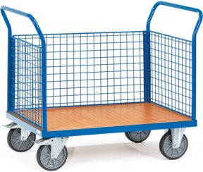 Fetra Dreiwandwagen 1532 in Blau mit TPE-Reifen und 600 kg Tragkraft - Bild 1