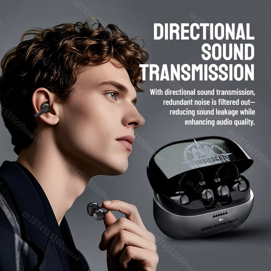 Zombiescat B15 OWS Ohrclip-Kopfhörer in Beige mit 360° Immersive Stereo, Bluetooth 5.4, IPX4 wasserdicht und True Wireless Sport TWS Kopfhörer - Bild 2