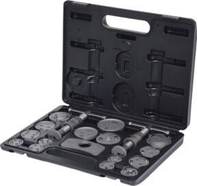 KS Tools Bremskolben-Rückstell-Werkzeug-Satz, 18-teilig, schwarz aus Stahl - Bild 1
