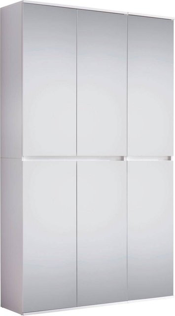 Garderobenschrank Trendteam Mirror in Weiß mit Spiegeltür B/H/T: 111 x 191 x 34 cm - Bild 1