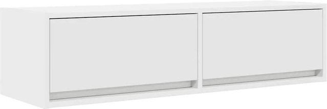 vidaXL TV-Schrank modern in Weiß mit Schubladen aus Holzwerkstoff, B/T/H: 100 x 31 x 25,5 cm - Bild 1