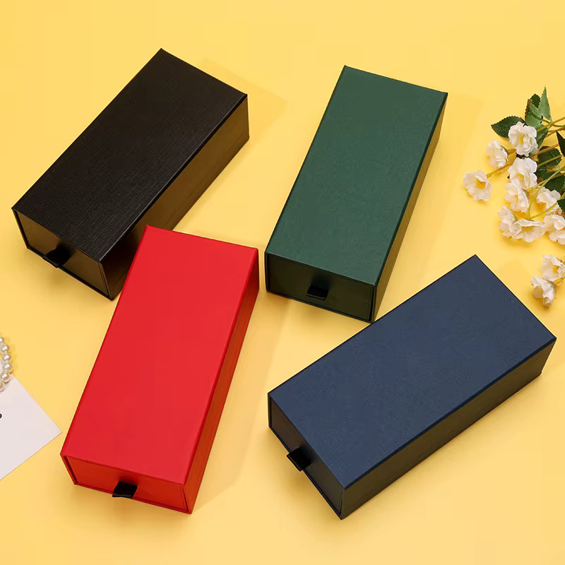 Schubladen-Geschenkboxen aus Papier für Schmuck und Geschenke, Set in Rot und Mehrfarbig - Bild 2