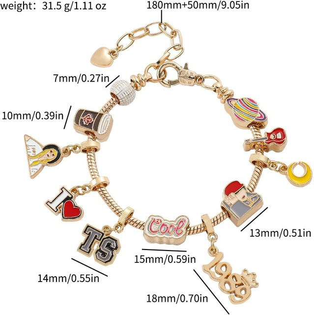 Benicetees Charm-Armband Edelstahl, Gold, Damen - Bild 1
