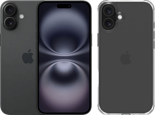 Apple iPhone 16 Plus 256GB Schwarz mit transparentem BlueBuilt Protective Backcover - Bild 1