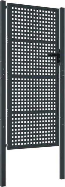 vidaXL Gartentor aus Stahl in Anthrazit mit Drahtgeflecht B/H: 105 x 200 cm - Bild 1