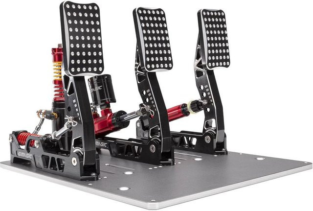Simagic P2000 Pedal-Set rote Edition mit hydraulischem Kit und drei Pedalen, 100 kg Load Cell in Rot und Schwarz - Bild 1