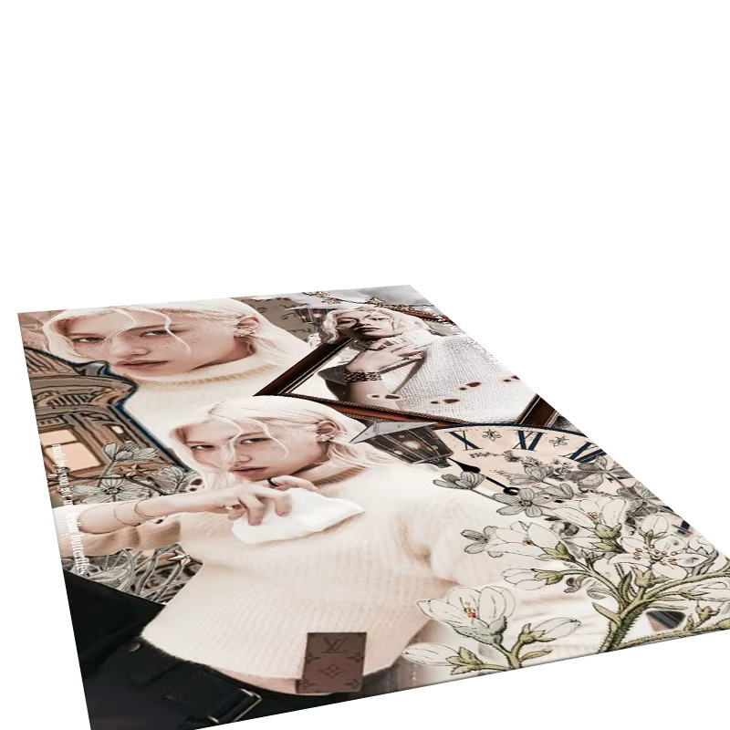 Potdemiel Felix Kpop Stray Kids Weicher Teppich, Rutschfeste Bodenmatte für Schlafzimmer, Wohnzimmer und Kinderzimmer, Mehrfarbig - Bild 2