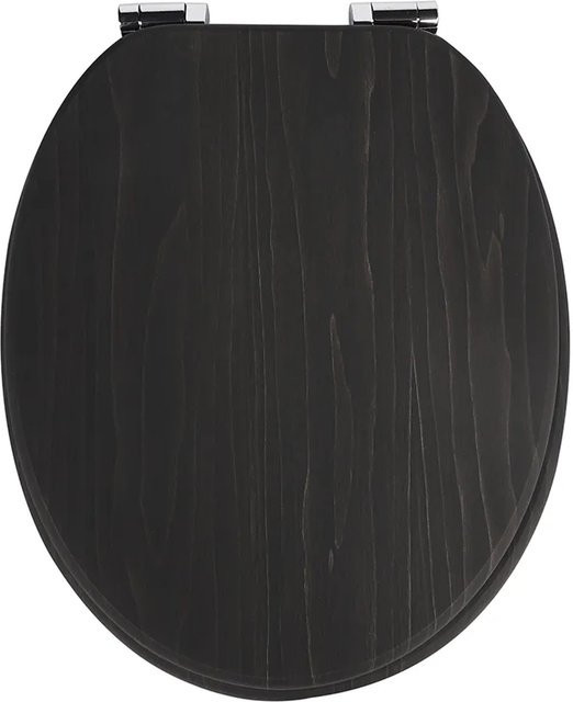Sinobath WC-Sitz Oval mit Absenkautomatik in Dunkelbraun Holzoptik - Bild 1