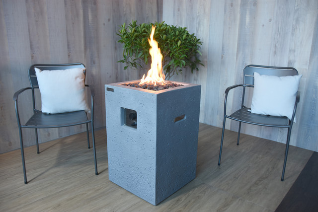 Elementi Gasfeuerstelle Kelut Fire Table aus Faserbeton in Grau, B: 45 cm, T: 45 cm, H: 70 cm - Bild 3