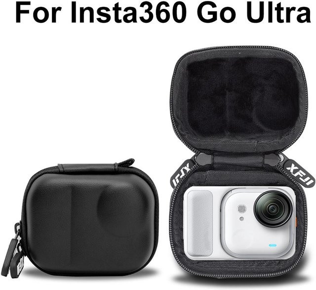 XFJI Tragetasche für Insta360 Go Ultra Action Kamera, Mini Schutzhülle und Reise-Lagerbox, Schwarz - Bild 1