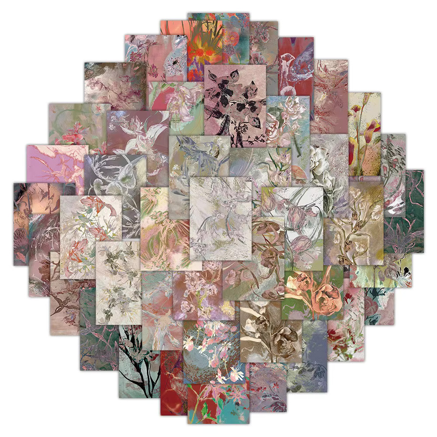 60 Stück Roseleaf Himbeerblüten-Aufkleber in Multicolour von AnimeWorlds Store zur Dekoration von Notizbüchern, Handyhüllen und Tagebüchern - Bild 2