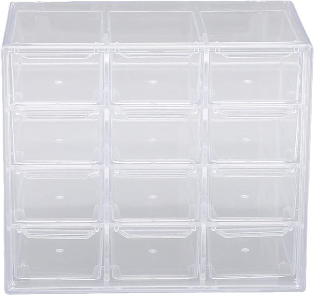 TOMTOP JMS Kontaktlinsen-Organizer mit 12 Fächern zur Wandmontage oder Schreibtischaufstellung, Transparent Weiß - Bild 1