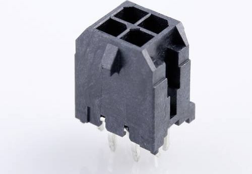 Molex Einbau-Stiftleiste Standard Schwarz mit 4 Polstellen und 3mm Rastermaß - Bild 1