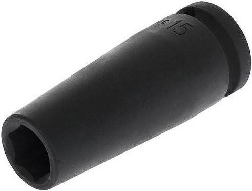 Gedore RED Schlagschrauber-Steckschlüsseleinsatz 1/2 Zoll mit 12,5 mm Antrieb, 6-kant, SW 15 mm, lang, aus Edelstahl - Bild 1