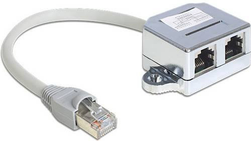 Delock 65441 RJ45 Ethernet Patchkabel Grau, Länge: 0,15 m - Bild 1