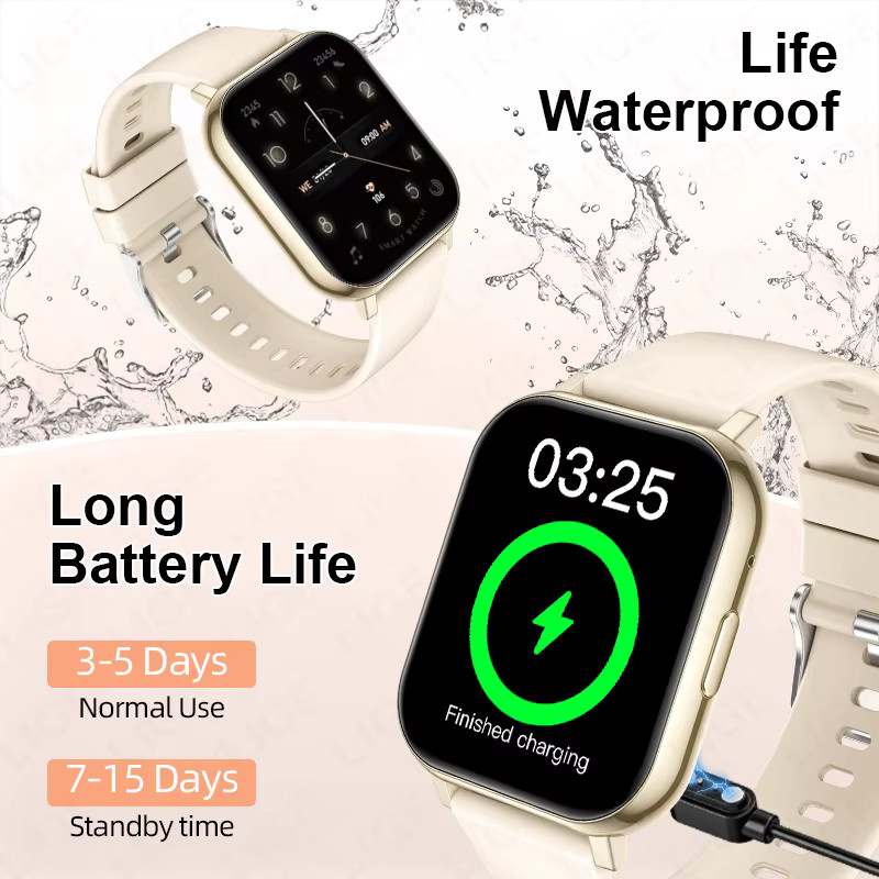LIGE Smartwatch mit 1,83 Zoll HD-Display für Damen und Herren mit Gesundheitsüberwachung, Bluetooth-Anruf und wasserdichtem Gehäuse für Android und iOS - Bild 4