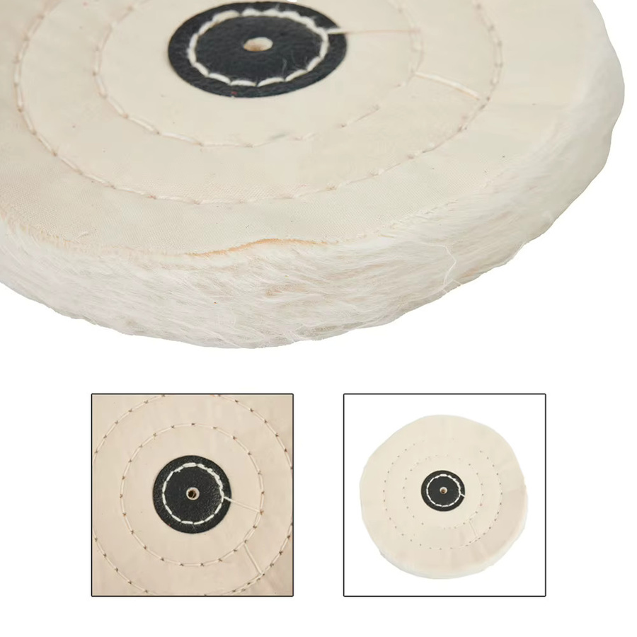 Vibratite Polierpad aus Tuch für Schleifer und Polierer, Weiß, 2-7 Zoll - Bild 3