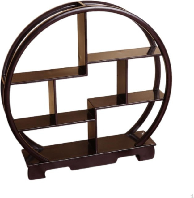 Chinesisches Holzregal in Braun im orientalischen Design für die Organisation von Desserts oder in der Küche - Bild 1
