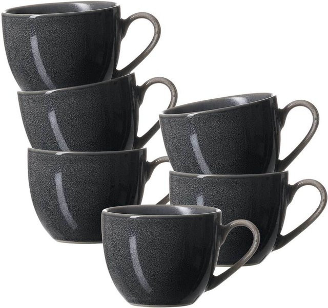 Ritzenhoff & Breker Espressotassen Toledo aus Keramik, Grau, 6er Set, 90 ml - Bild 1