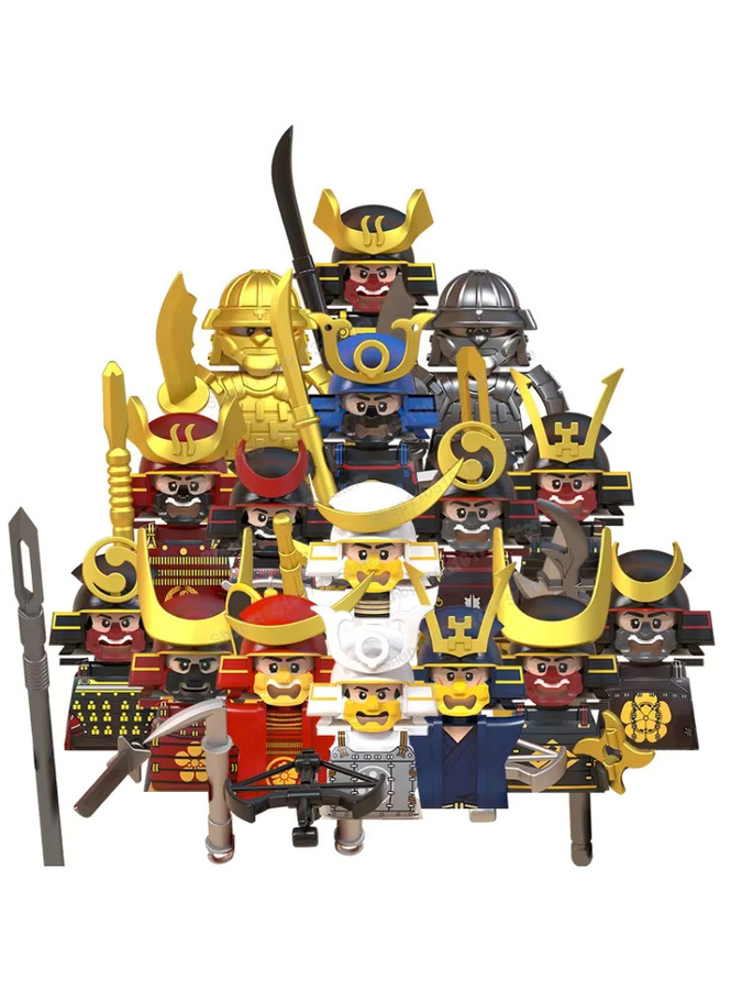DR.TONG Mittelalterliche Samurai Rüstung Soldaten, Bausteine, Bunt / Mehrfarbig - Bild 3