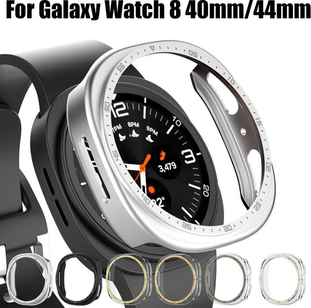 CHIICSMART Schutzhülle für Samsung Galaxy Uhr 8, Kunststoff, Silber - Bild 1