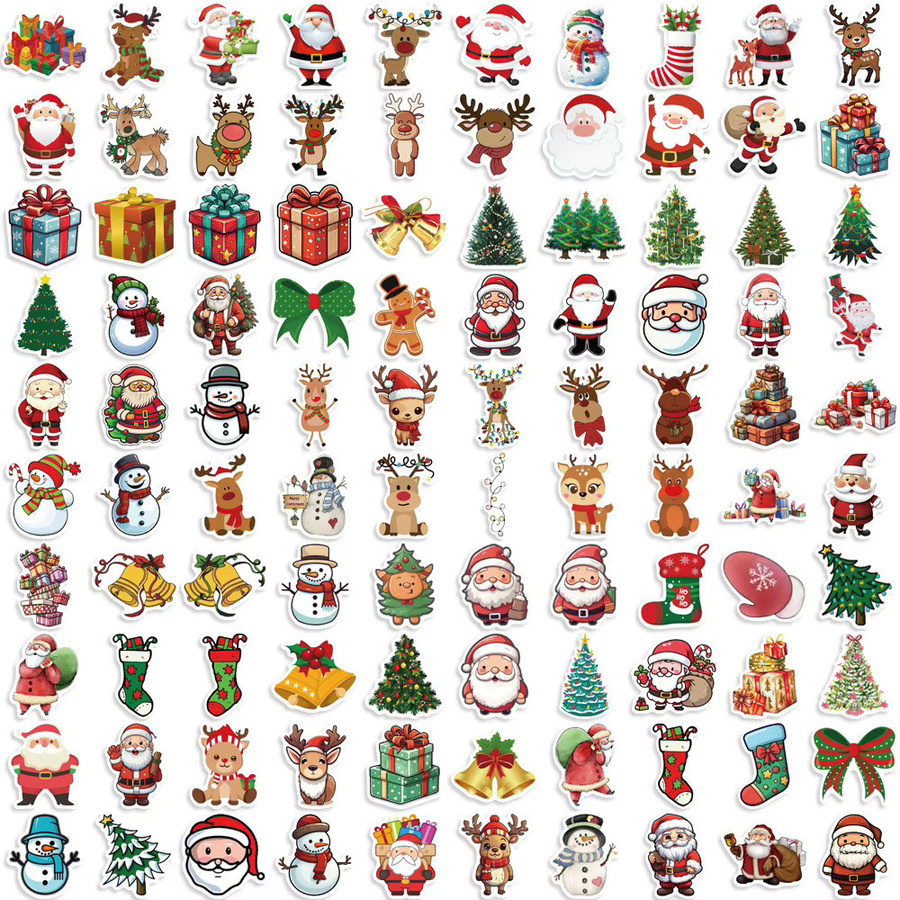 Weihnachten Santa Claus Graffiti Aufkleber von BulingBulingStickers Shop in Multicolor - Bild 3