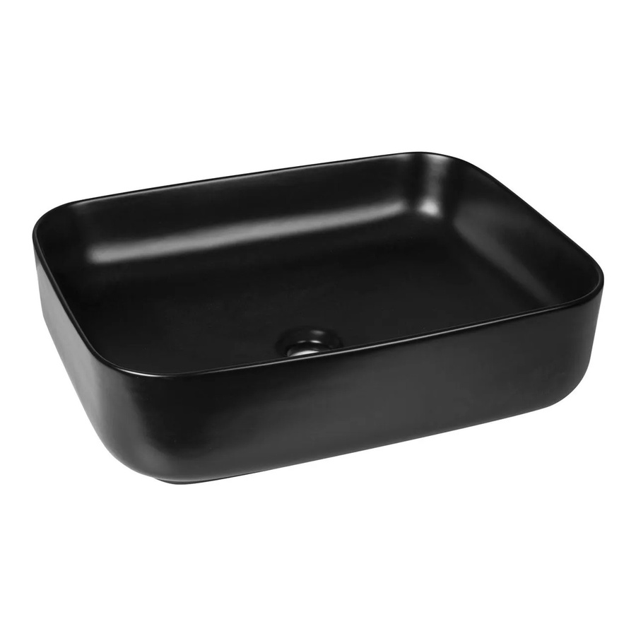 Kerra Aufsatzwaschbecken KR-384 aus Keramik in Schwarz Matt, rechteckig - Bild 2