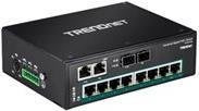 TRENDnet TI-PG102I Unmanaged Switch mit 8 x 10/100/1000 PoE+ Ports und 2 x Kombi-Gigabit-SFP in Schwarz - Bild 1