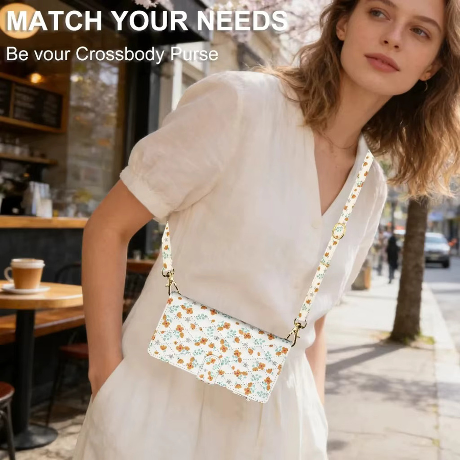 SZMUGUA Reißverschluss-Kartenhalter-Brieftasche mit Umhängegurt und Handschlaufe für iPhone in Multicolour - Bild 3
