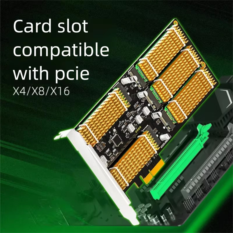 MAIWO PCI Express RAID Controller Karte mit 5 Bay M2 SATA Adapter für SSDs bis zu 2 TB pro Laufwerk - Bild 2