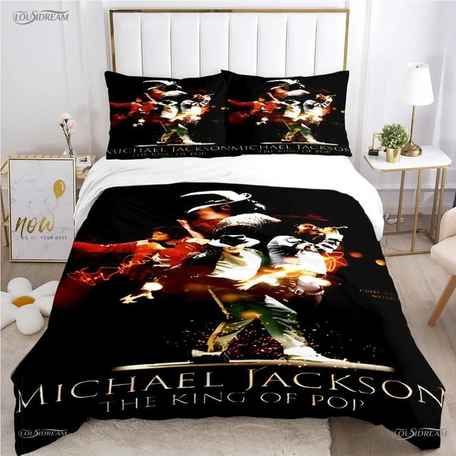 Softura Bettwäsche-Set Michael Jackson mit Deckenbezug und Kissenbezug, Schwarz, B/H: 240 x 220 cm - Bild 1