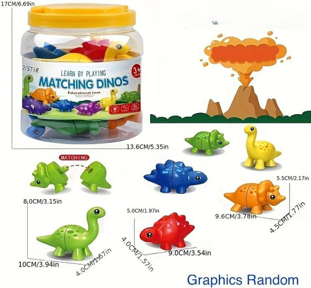 Binchi Keji Travel Dinosaurier Alphabet Zuordnungsspiel, Lern- und Kreativspielzeug - Bild 1