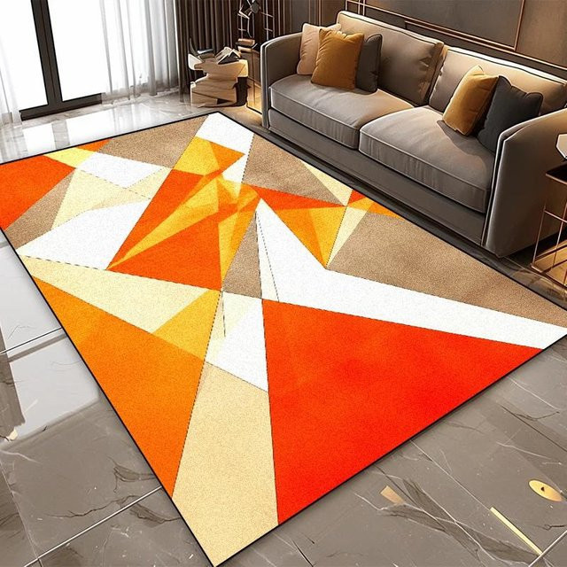 Moderner geometrischer Teppich von Wucifang Jewelry, abstrakt und weich, mehrfarbig, B/T: 140 x 200 cm - Bild 1