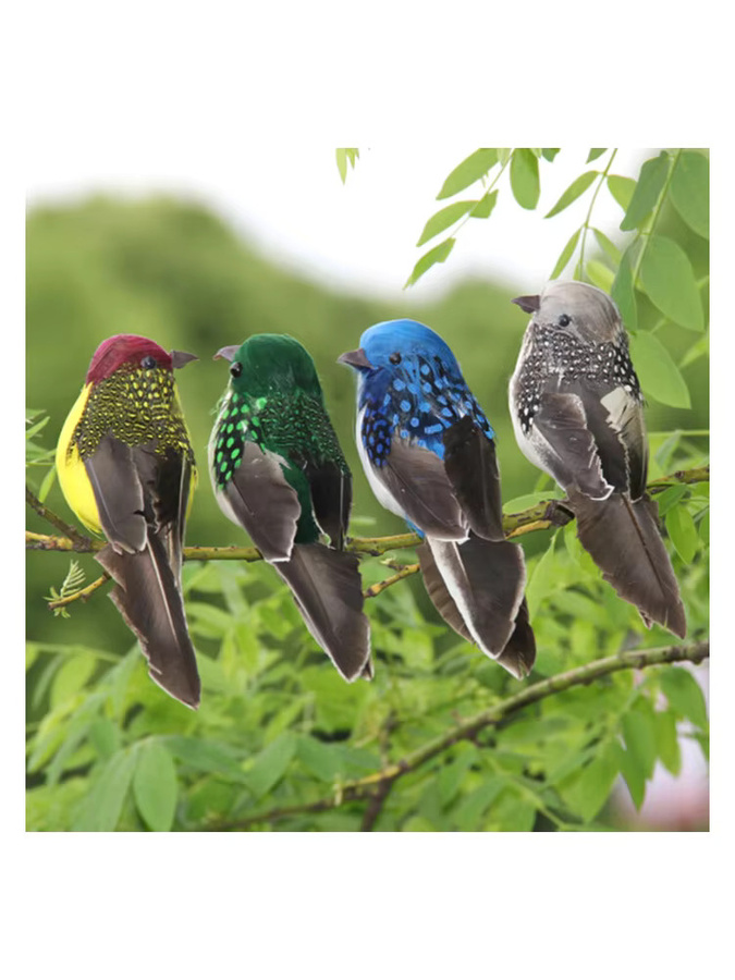 JETTING Miniatur-Vogel Modell aus Federschaum in Blau für Hochzeits- und Gartendekoration - Bild 3
