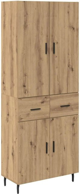 vidaXL Highboard 2-teilig in Artisan-Eiche mit Glasfronten und Schubladen, B/T/H: 180 x 34 x 120 cm - Bild 1