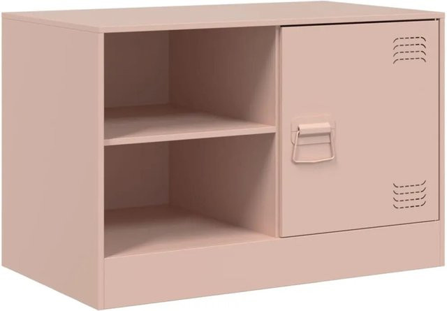 vidaXL TV-Schrank Modell 3 aus Metall in Rosa, modern und matt, Breite: 67 cm, Tiefe: 39 cm, Höhe: 44 cm - Bild 1