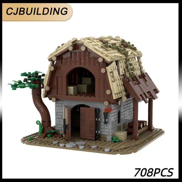 MOC-87196 Baustein Lager Mittelalterliche Architektur Schloss Modell, 708 Teile - Bild 1