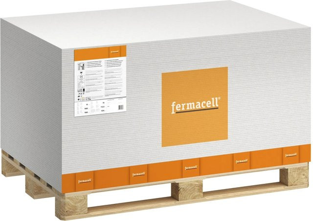 Fermacell Gipsfaserplatte weiß, feuchtigkeitsbeständig, B/H: 1200 x 600 mm, Dicke: 10 mm, 70 Stück (50,4 m²) - Bild 1
