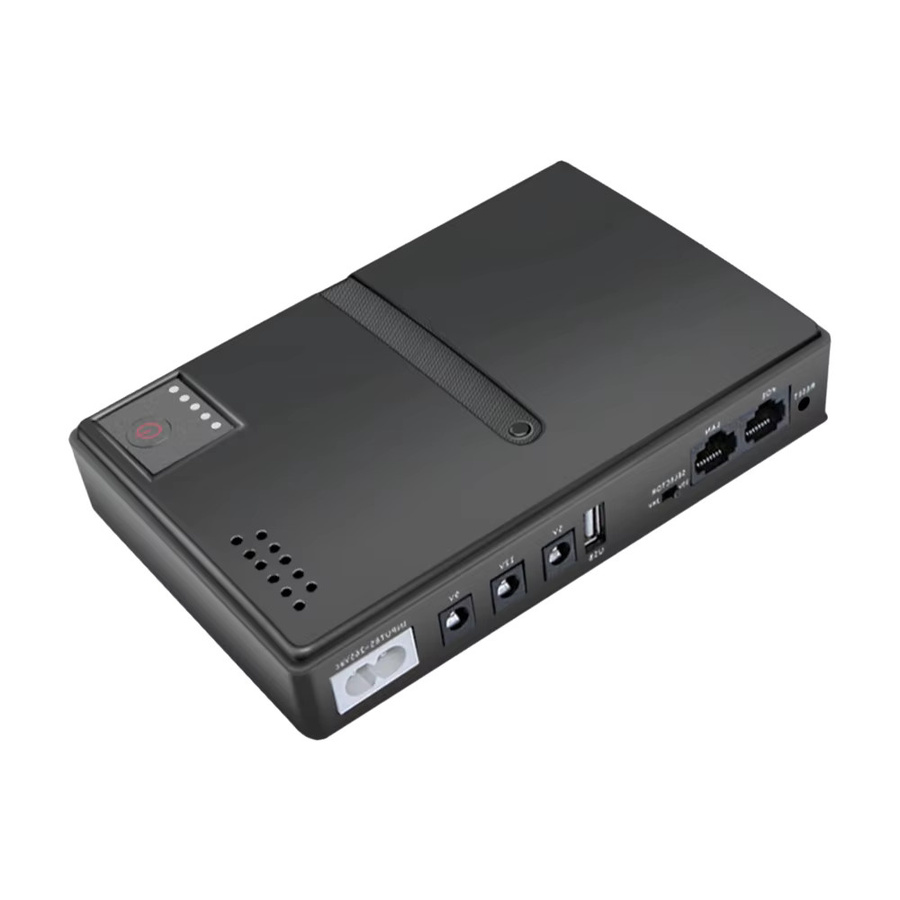 Ziqqucu Unterbrechungsfreie Stromversorgung DC Backup UPS mit POE für Router und optische Modems, Schwarz - Bild 2