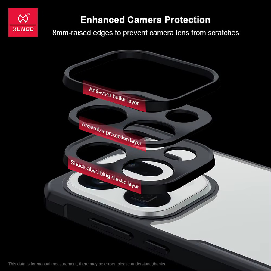 XUNDD Schutzhülle für OPPO Find X9 Pro mit Laser-Muster und Kameraschutz in Schwarz - Bild 4