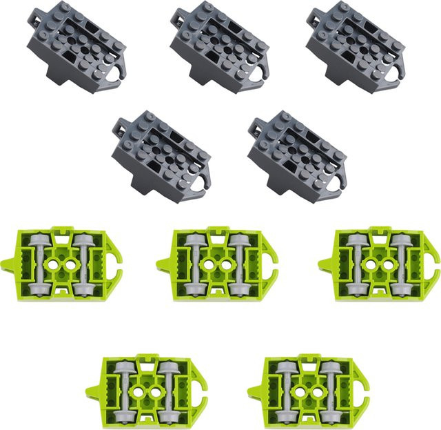 Stemedu Track Auto Bausteine Achterbahn Zug Grundplatte Ersatzteile, 10-teiliges Set - Bild 1