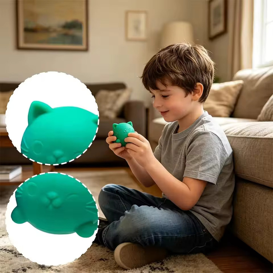 Needoh Mini Nice Ice Baby & Cool Cats Spielzeug-Set, Weiche Glitzer-Transparente Stressabbau-Sensorik-Fidgets - Bild 3
