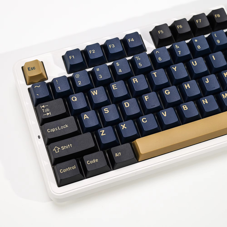 KBDiy Cherry Profile GMK Blue Samurai Tastenkappen in Blau, Double Shot PBT für mechanische Tastaturen (ISO, 60/64/75/108 Tasten) - Bild 2