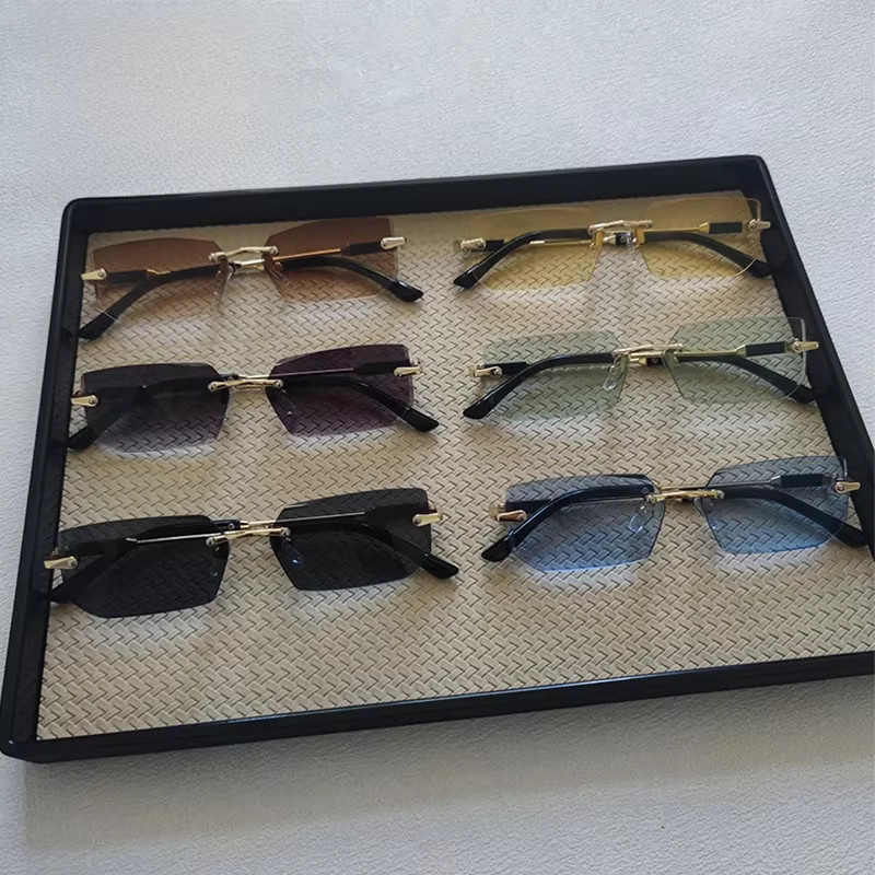 XJiea Sonnenbrille randlos, Rechteck, Metall, Damen - Bild 2