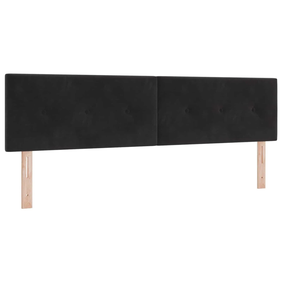 vidaXL LED Kopfteil mit integrierten Lichtleisten in Schwarz, gepolstert mit Polyester und Kiefernholz, Breite: 180 cm - Bild 2